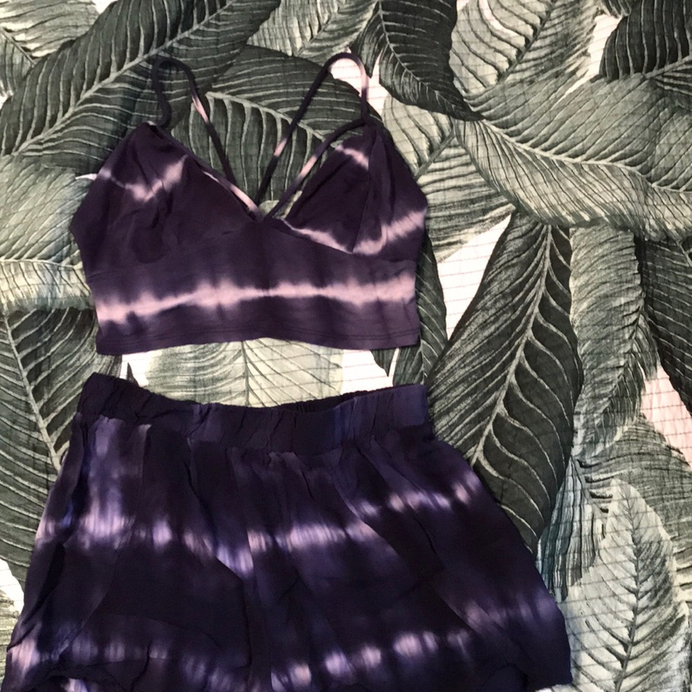 Navy blue tie dye set